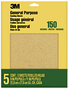 3M 9001 Sanding Sheets Aluminum Oxide Fine  9