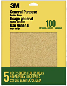 3M 9002 Sanding Sheets Aluminum Oxide Medium 9