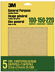 3M 9005 Sanding Sheets Aluminum Oxide Assorted 9