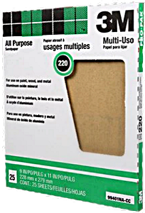 3M  Pro-Pak Sanding Sheets Aluminum Oxide  220A  9