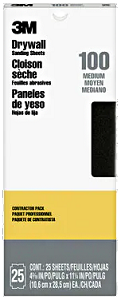 3M  Drywall Sandpaper 100D  4-3/16