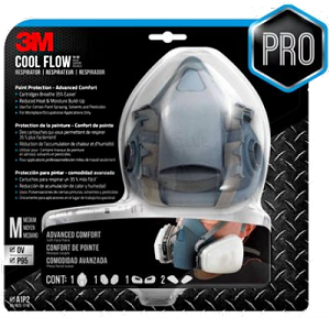 3M A1P2 OV/P95 Cool Flow Half-Mask Respirator Medium 
