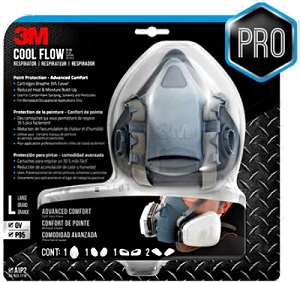 3M A1P2 OV/P95 Cool Flow Half-Mask Respirator Large 