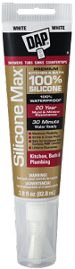 DAP Silicone Max Kitchen & Bath White 2.8oz