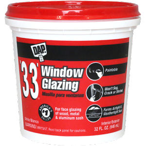 DAP 33 Glazing White Quart