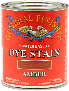 General Finishes Water Base Dye Stain Amber Pint