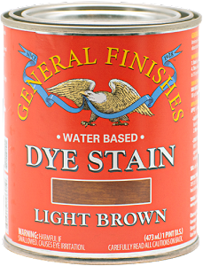 General Finishes Water Base Dye Stain Light Brown Pint