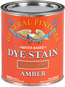 General Finishes Water Base Dye Stain Amber Quart