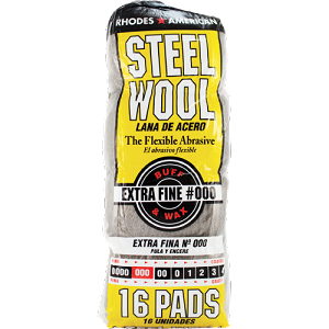Rhodes America 000 3/0 Steel Wool (16 Pack)