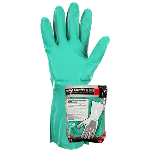 SAS Safety Corp Glove Flock Green Nitrile Large