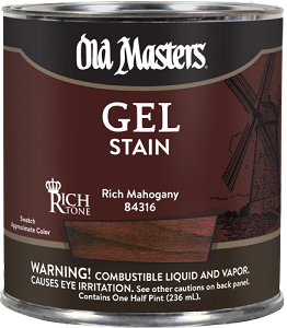 Old Masters Gel Stain Rich Mahogany Half Pint