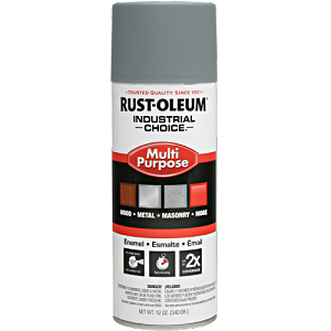Rust-Oleum S1600 Series Industrial Choice Inverted Traffic Paint Gray 12oz 