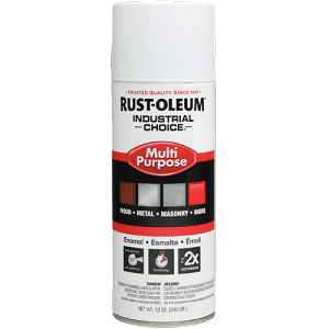 Rust-Oleum S1600 Series Industrial Choice Inverted Traffic Paint White 12oz 