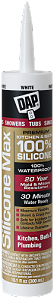Dap Silicone Max Kithcen & Bath White 10.8oz