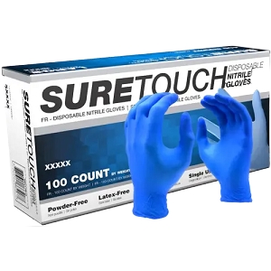 Suretouch Gloves Powder Free Nitrile 5mil X-Large 100/Box