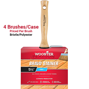 Wooster Bravo Stainer Bristle/Polyester Stain Brush, 5-1/2 Inch