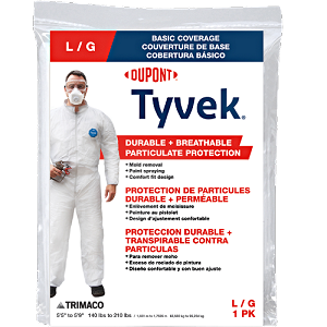 Tyvek Coveralls With Hood Large 