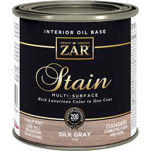 UGL Zar stain Silk Gray Half Pint 