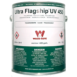 Wood-Kote 3755 450 Flagship UV Poly Satin Gallon
