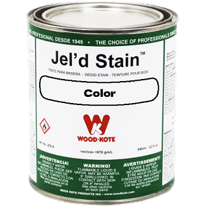 Wood-Kote 2024 Jel'D Wood Stain Brown Mahogany Quart