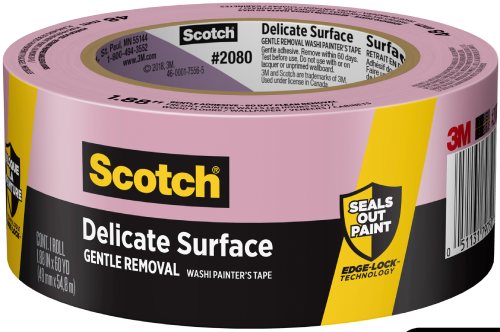 3M 2080 60-Day Delicate Surface Painters Tape 2"x 60yd 