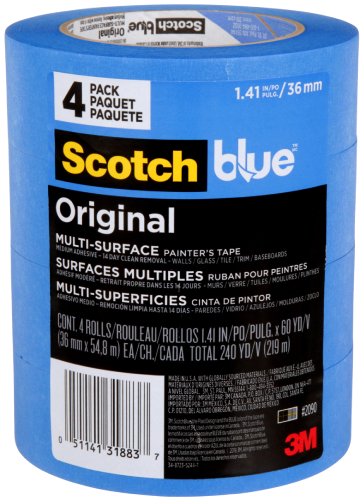 ScotchBlue 2090 14-Day  Masking Tape 1.5" X 60yd Contractor Pack 