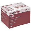 3M 7447 Scotch-Brite maroon hand pads for cleaning, scuffing, finishing, denibbing, and surface preparation on wood, metal, plastic, ceramic, rubber, and composite surfaces. 