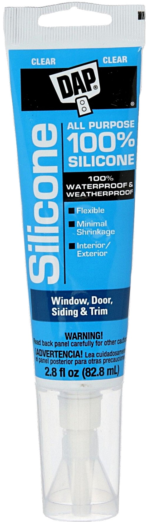 Dap 100% Silicone Clear 2.8oz 