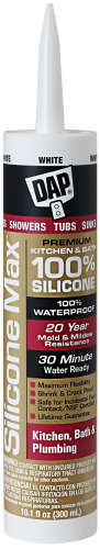 Dap Silicone Max Kithcen & Bath White 10.8oz 