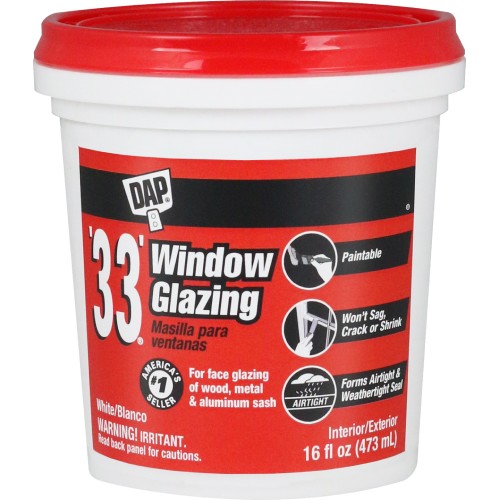 DAP 33 Glazing White Pint 