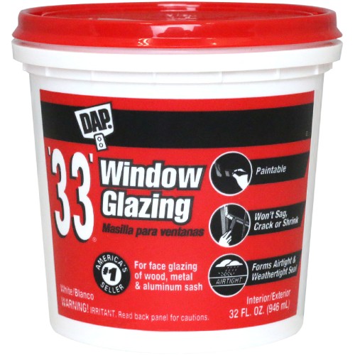 DAP 33 Glazing White Quart 