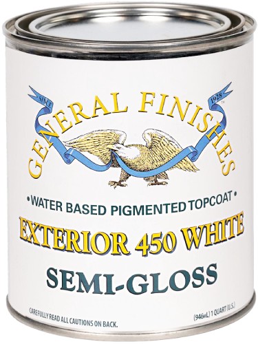 General Finishes Exterior 450 White Semi-Gallon Quart 