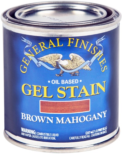 General Finishes Gel Stain Brown Mahogany Half Pint 