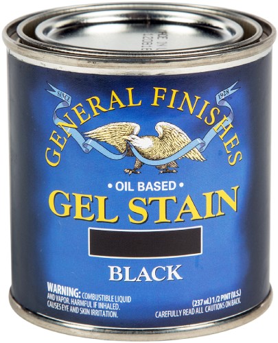 General Finishes Gel Stain Black Half Pint 