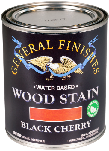 General Finishes Water Base  Stain Black Cherry Quart 