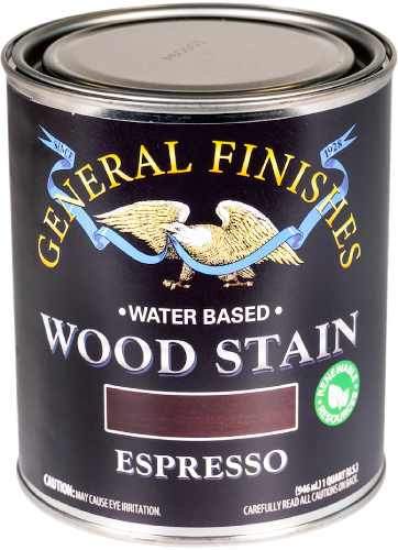 General Finishes Water Base  Stain Espresso Quart 