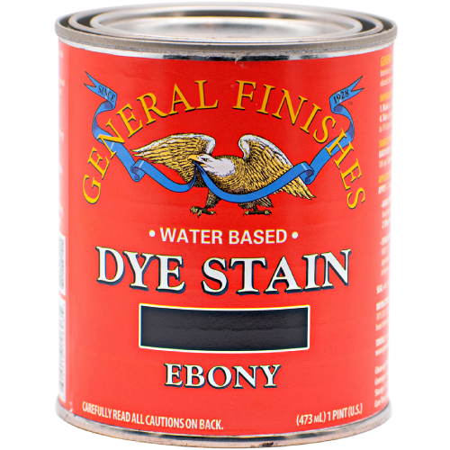 General Finishes Water Base Dye Stain Ebony Pint 