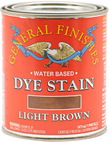General Finishes Water Base Dye Stain Light Brown Pint 