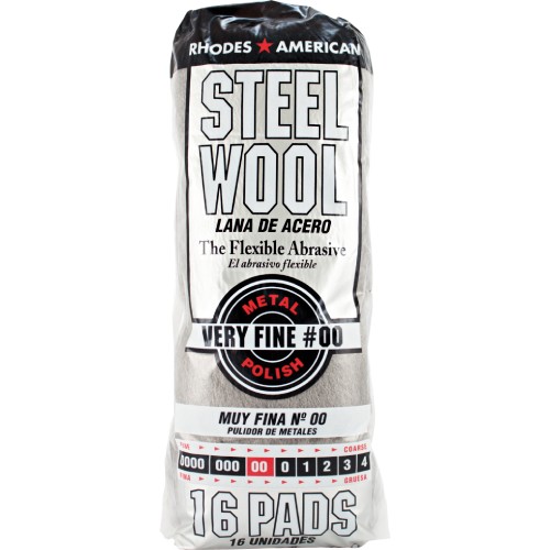 Rhodes America 00 2/0 Steel Wool (16 Pack) 