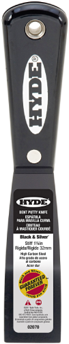 Hyde Black&Silver Stiff Bent Putty Knife 1-1/4" 