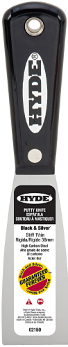 Hyde Black&Silver Stiff Putty Knife  1-1/2" 