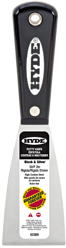 Hyde Black&Silver  Stiff Putty Knife 2" 