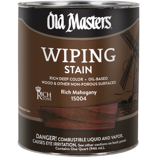 Old Masters Wiping Rich Mahogany Quart 
