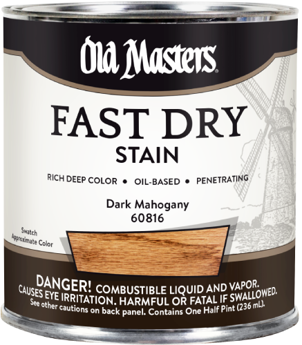 Old Masters Fast Dry Stain  Dark Mahogany Half Pint 