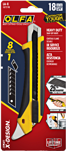 Olfa La-X Fiberglass Rubber Grip Knife 18mm 