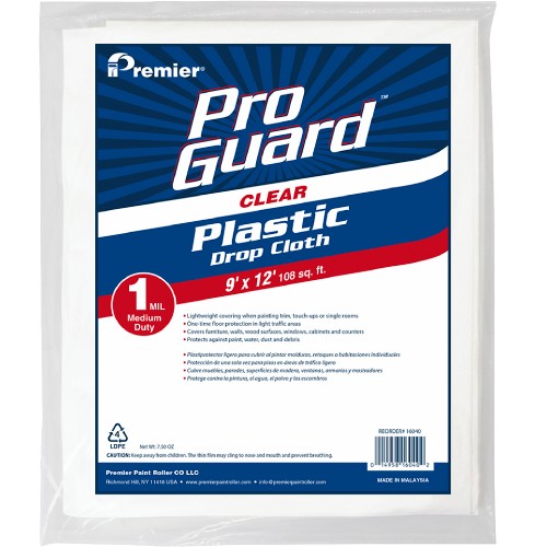 Premier Paint Plastic Drop Cloth 9"x12" 1mil 