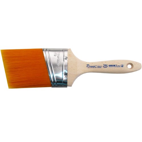Picasso Stiff Angle Oval, Beaver Tail Handle Brush  3" 