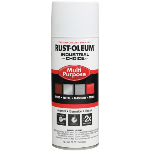 Rust-Oleum S1600 Series Industrial Choice Inverted Traffic Paint White 12oz 
