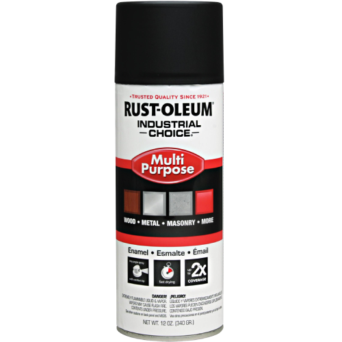Rust-Oleum S1600 Series Industrial Choice Inverted Traffic Paint Black 12oz 