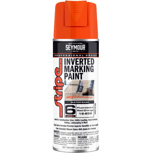 Seymour Inverted Marking Paint Red/Orange Flourescent 13oz 